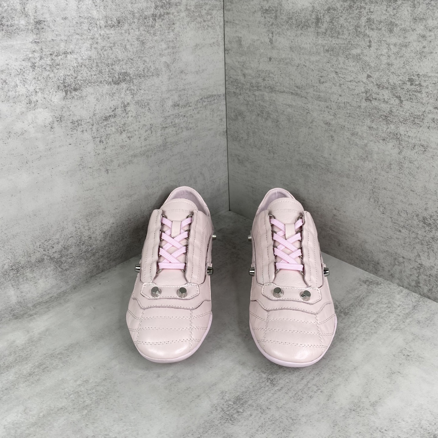 Balenciaga Punk Lace-Up Shoes Pink