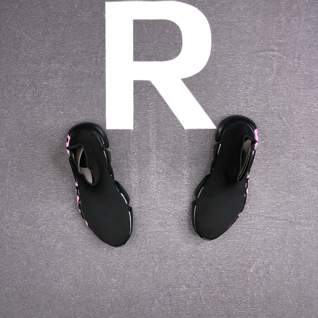 Balenciaga Speed Sock Sneakers Black/Pink
