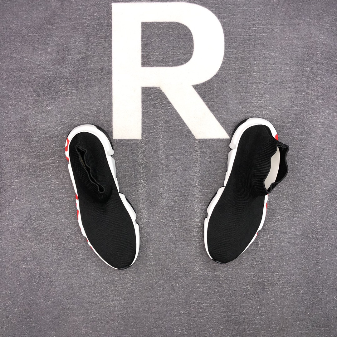 Balenciaga Speed Sock Sneakers Black/Red/White