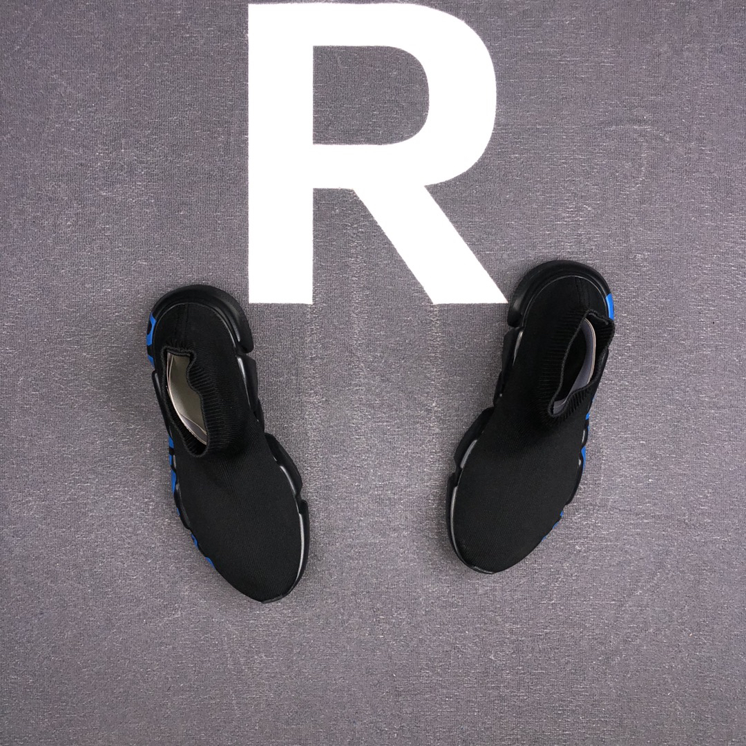 Balenciaga Speed Sock Sneakers Black/Blue