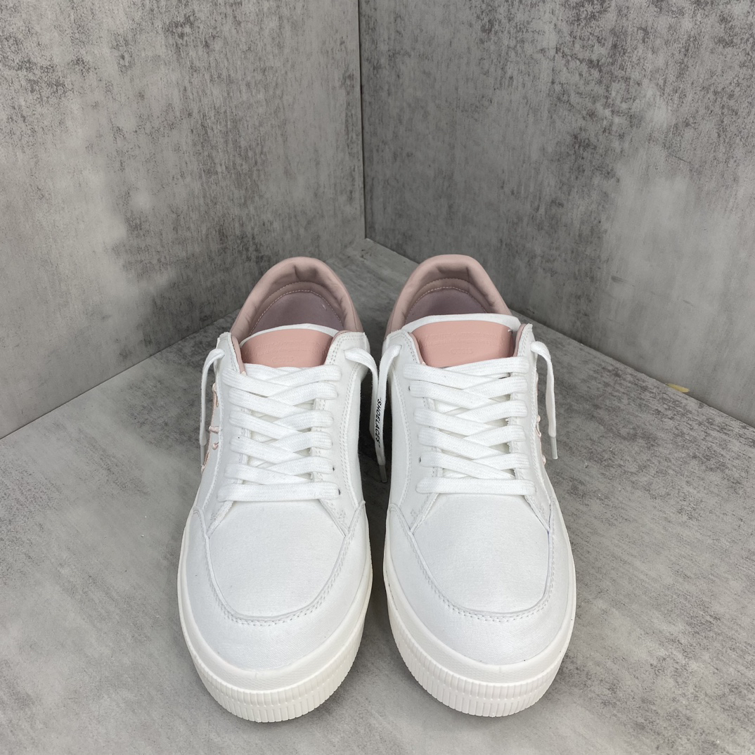 Off-White Low Vulcanized Canvas Sneakers White/Pink