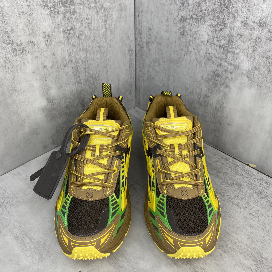 Off-White CO V Runner Sneakers Yellow/Green