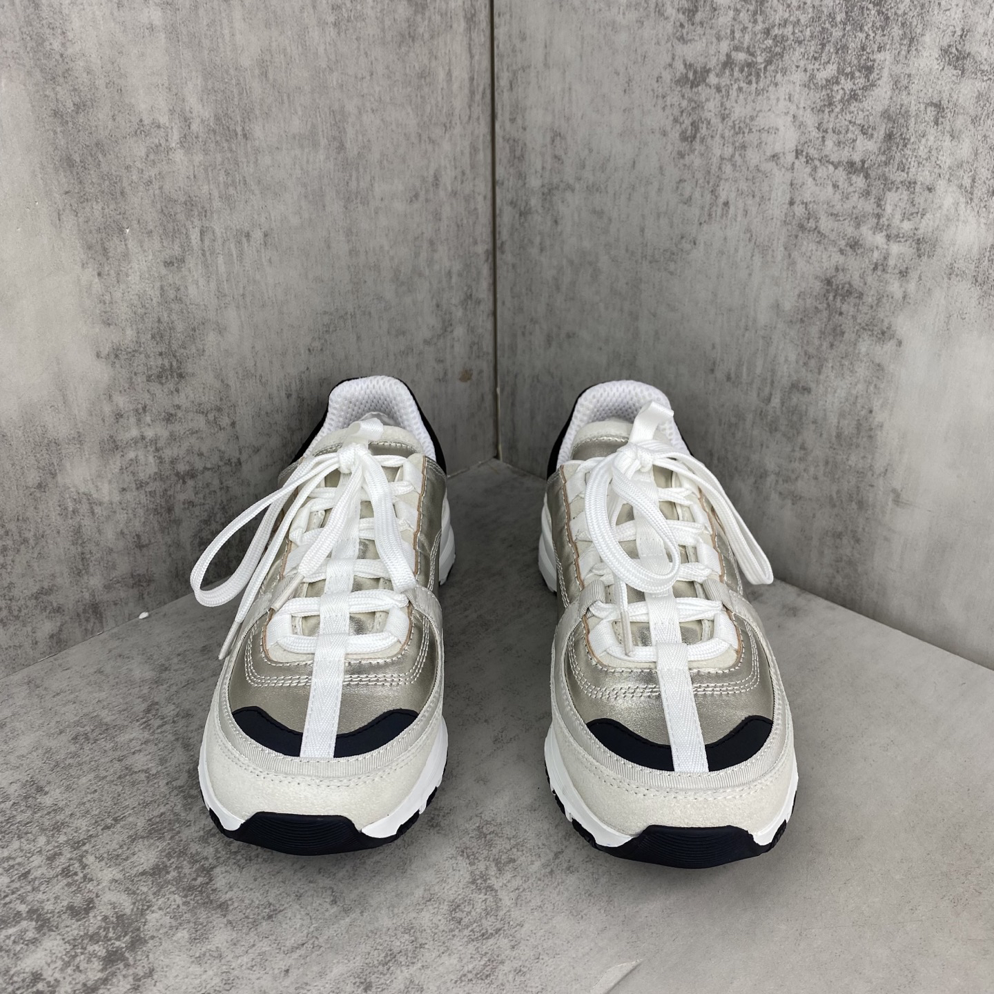 Chanel Casual Sport Sneakers Silver
