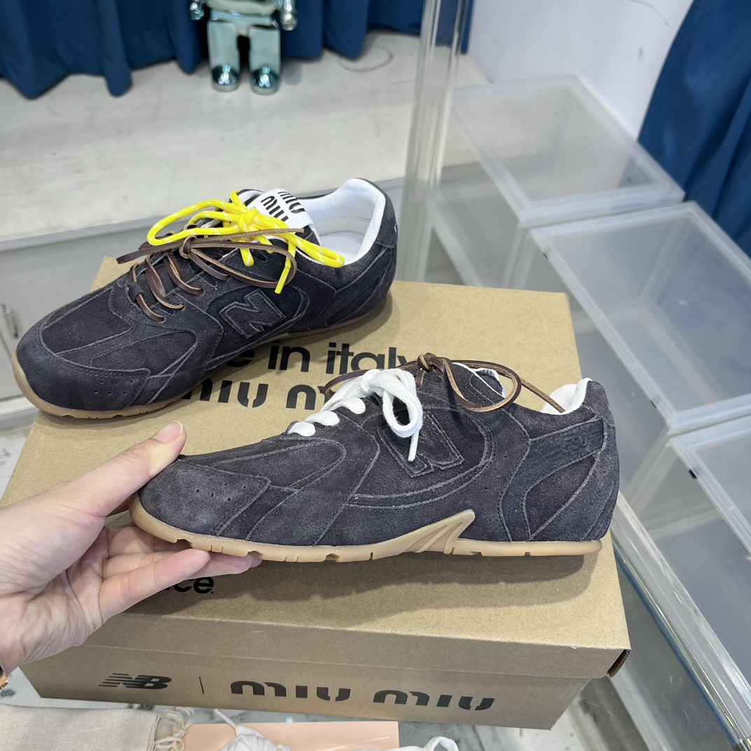Miu Miu x New Balance 530 Sneakers Dark Gray