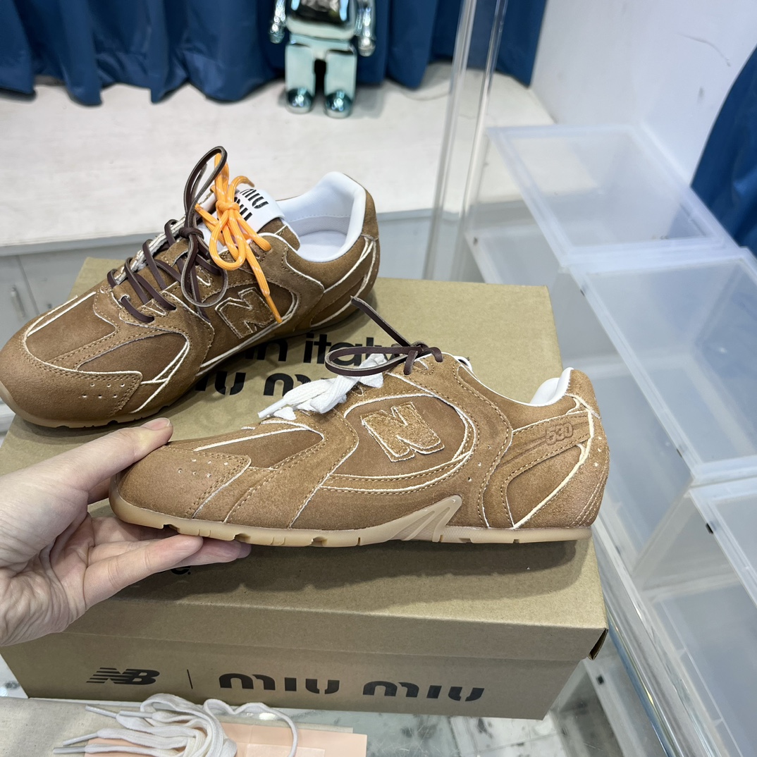 Miu Miu x New Balance 530 Sneakers Brown