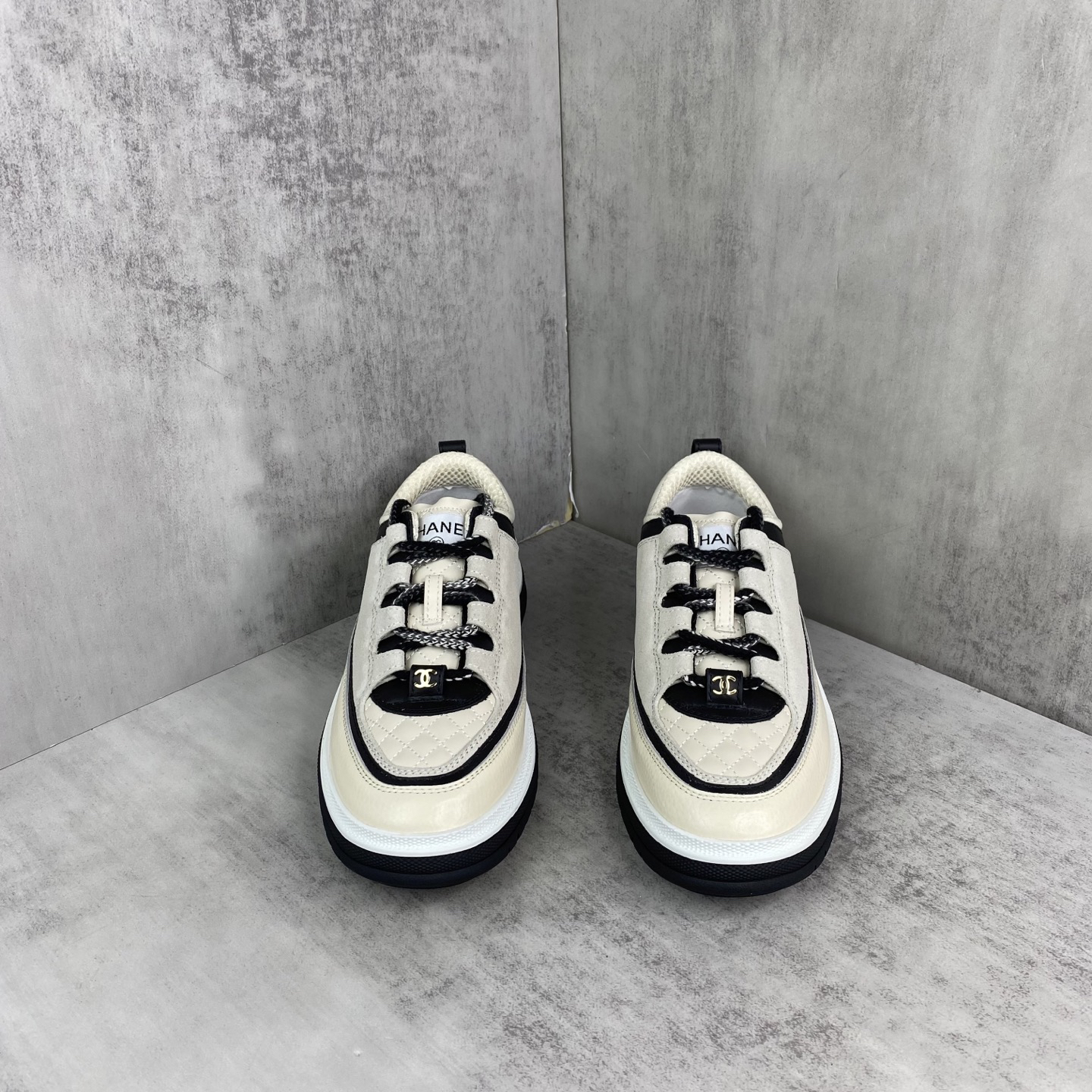 Chanel Panda Low-Top Sneakers Black/White