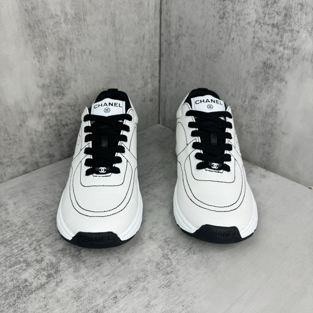 Chanel 24SS Panda Sneakers Black White