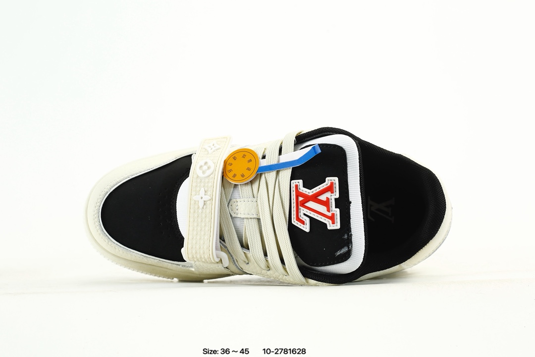 Louis Vuitton Trainer Low Sneaker White Black