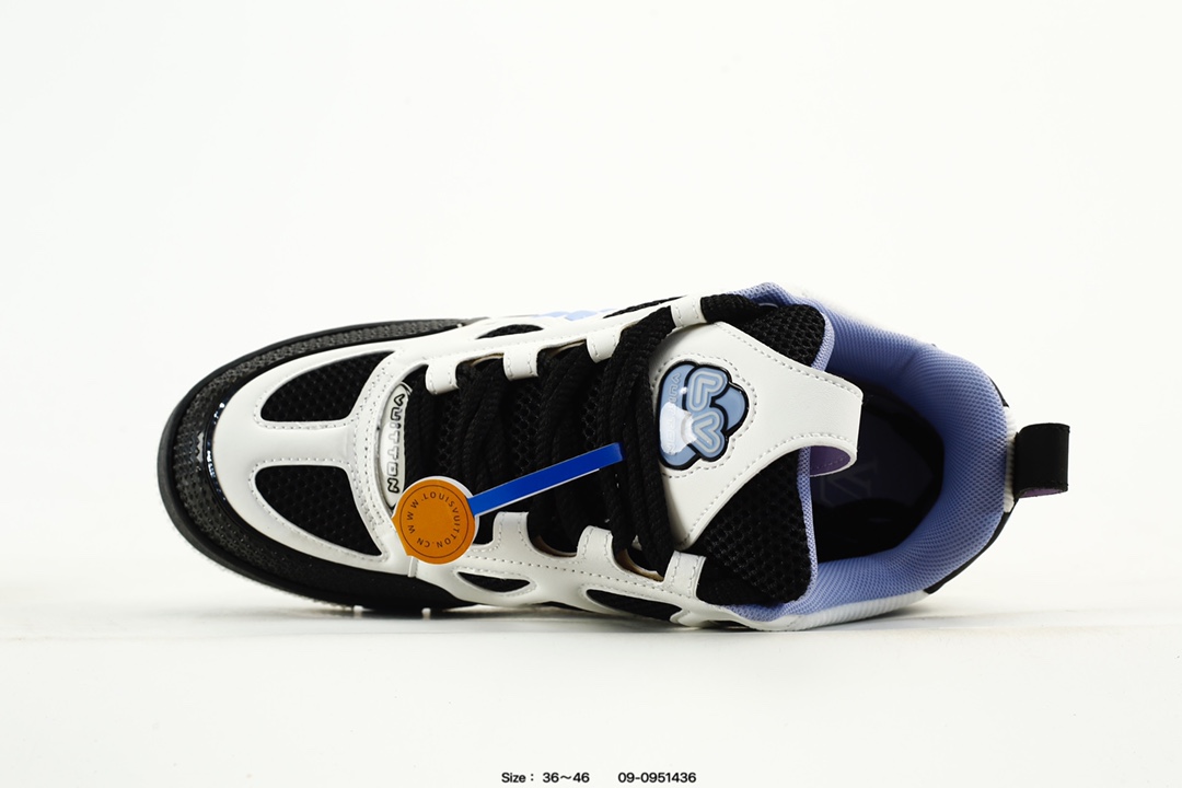 Louis Vuitton Trainer Low Sneaker Black White Blue