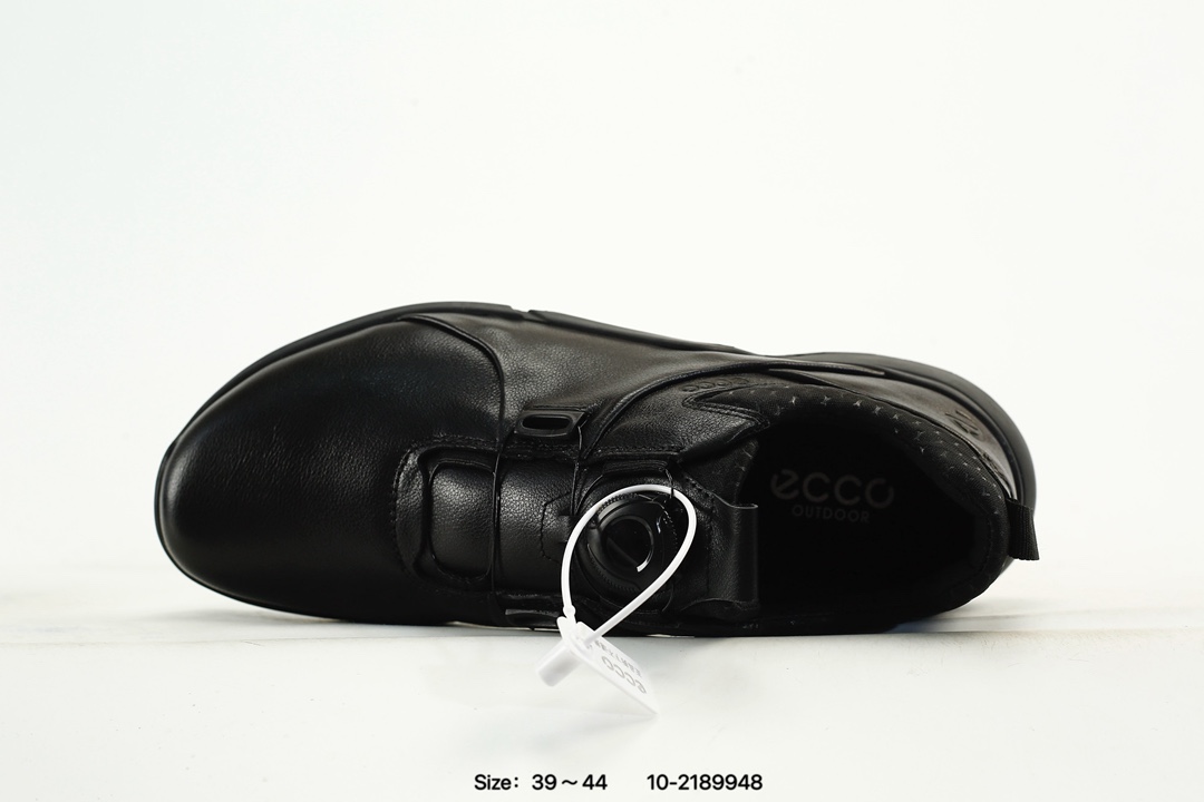 ECCO Breathable Leather Casual Shoes Black