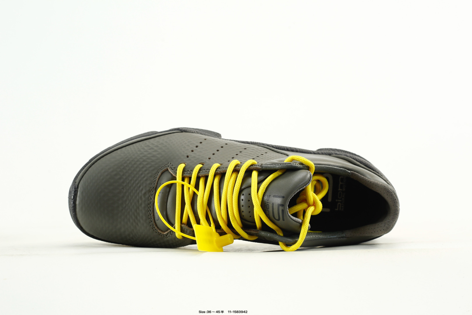 ECCO Biom Leather Sneakers Gray/Yellow