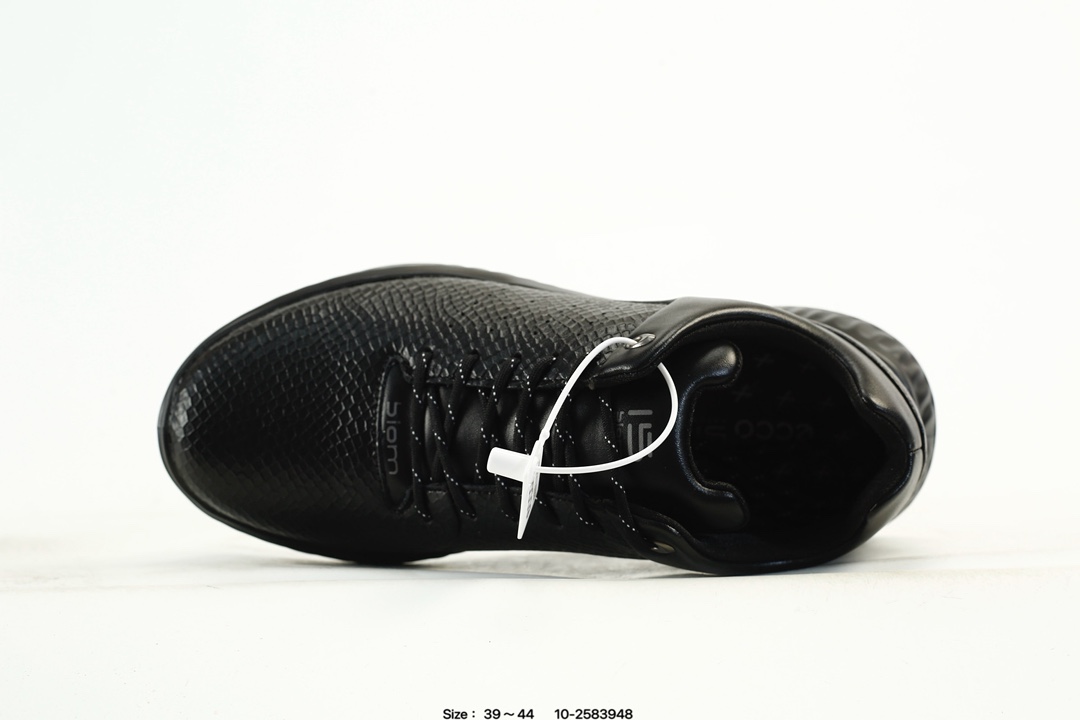 Ecco Breathable Leather Sneakers Black
