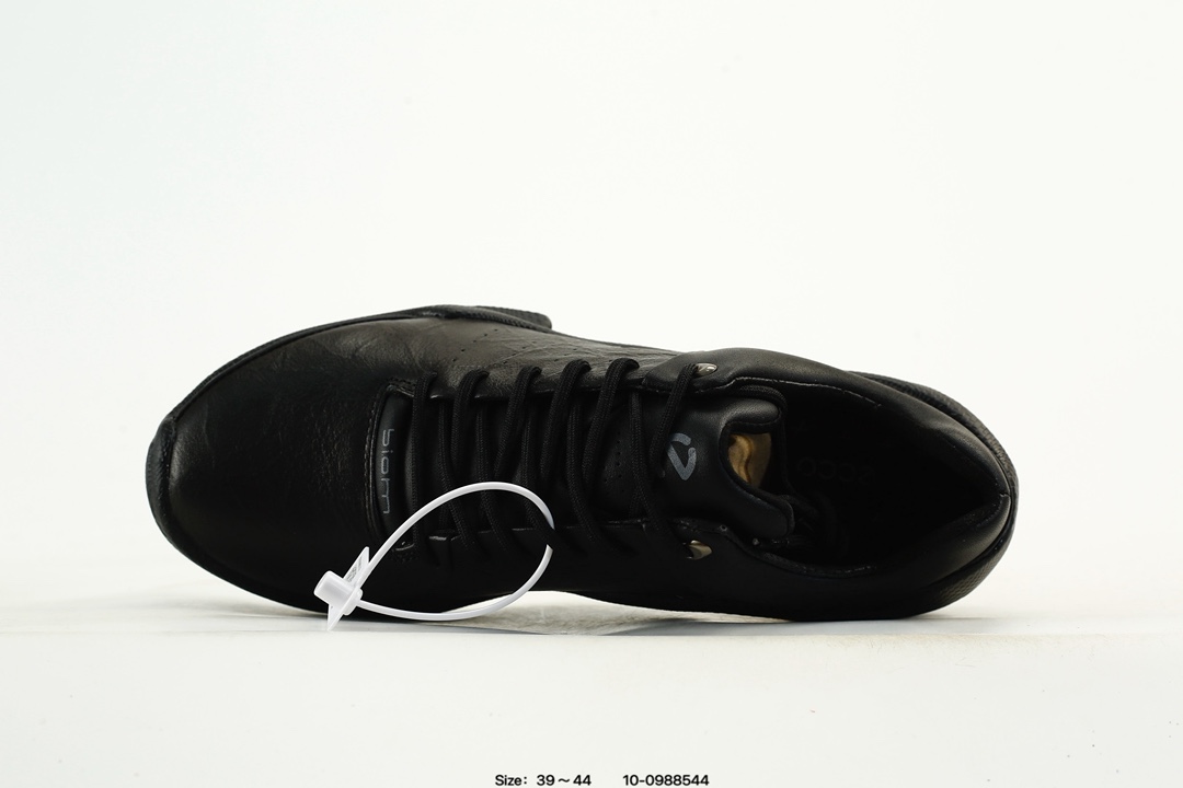 ECCO Breathable Leather Sneakers Black