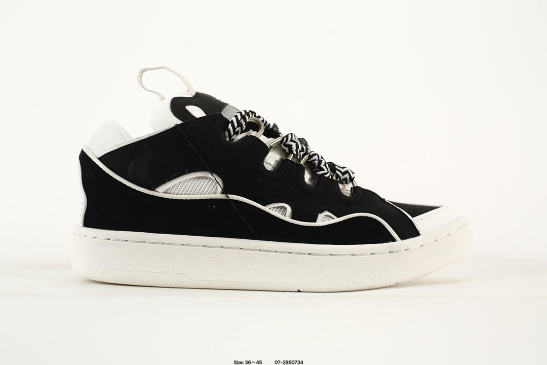 Lanvin Curb Leather Sneakers Multicolor