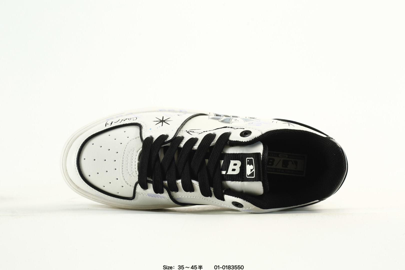MLB Chunky Liner PU Low-Top Sneakers White/Black
