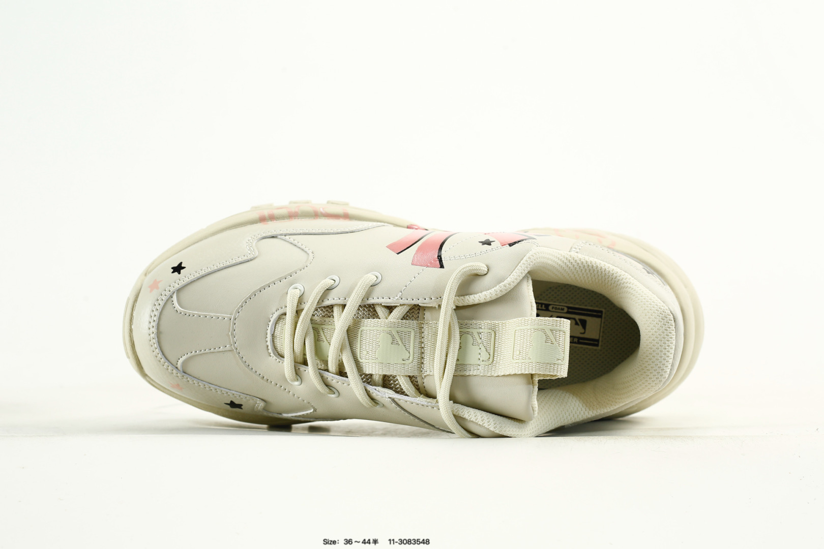 MLB Bigball Chunky Pixel Sneakers Cream Pink