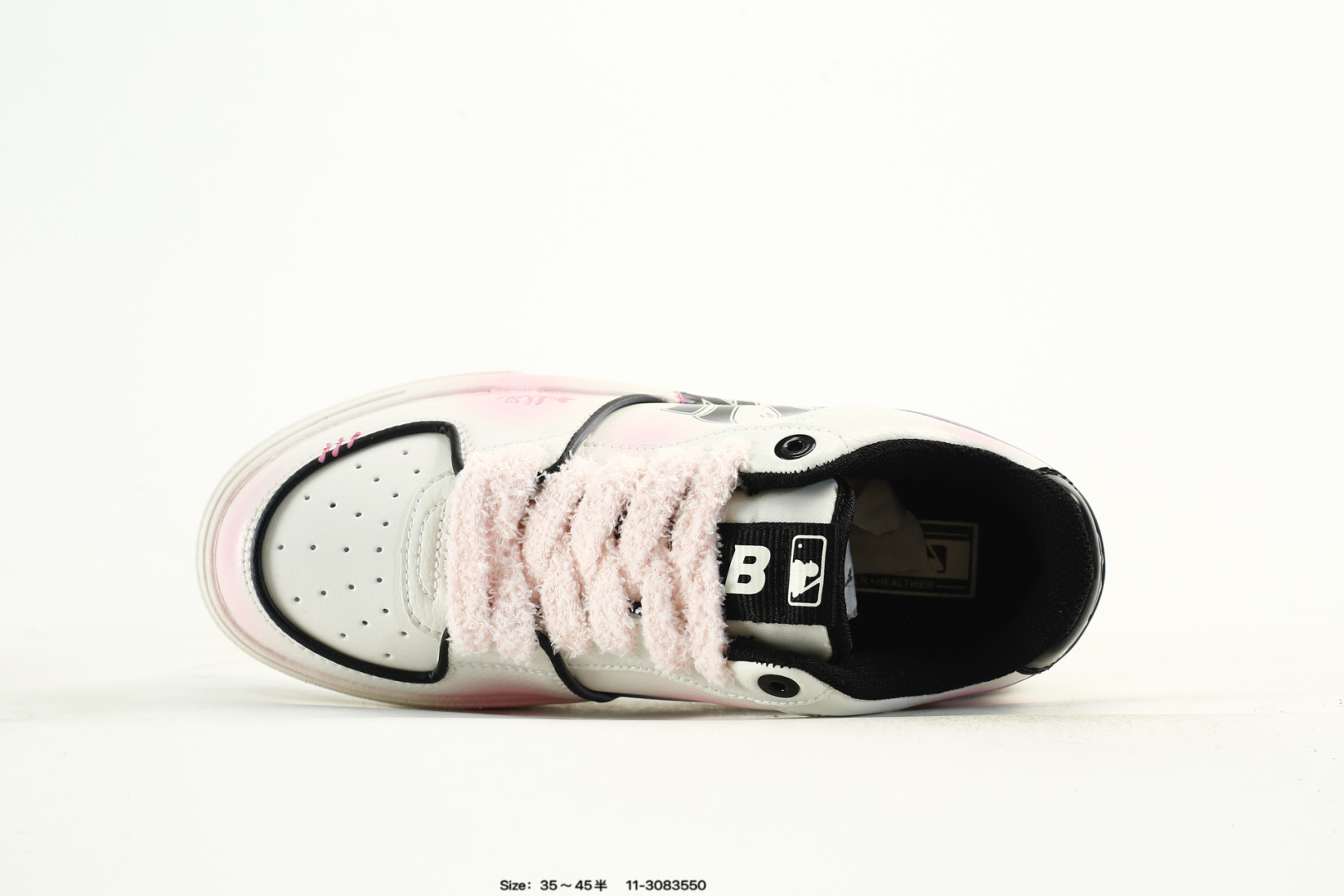 MLB Chunky Liner PU DIY Sneakers White Pink