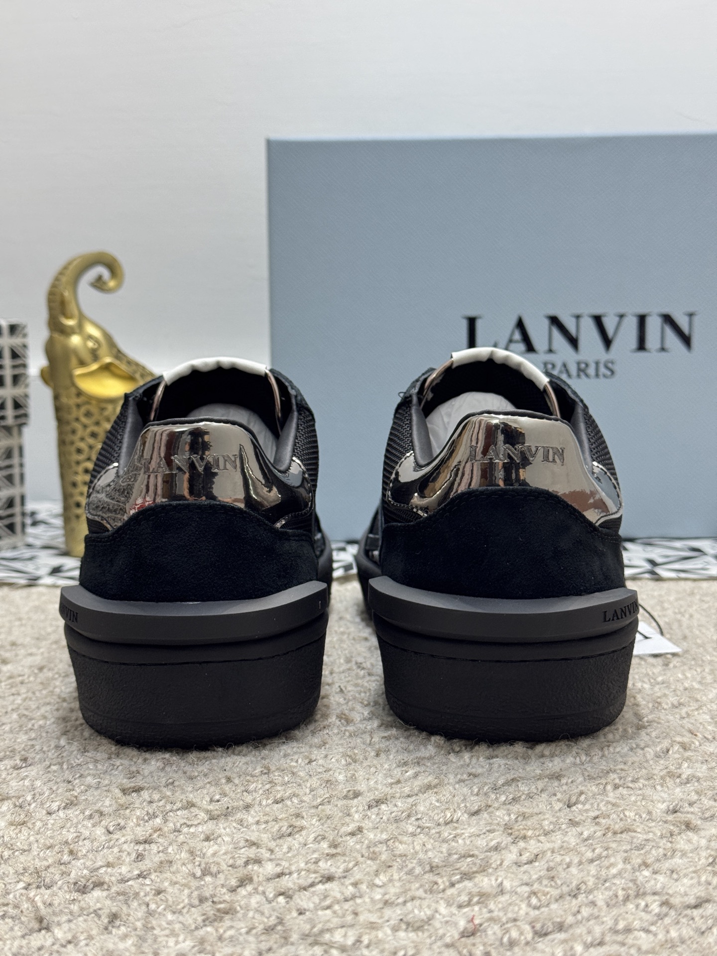 Lanvin Paris Lace-Up Sneakers Black