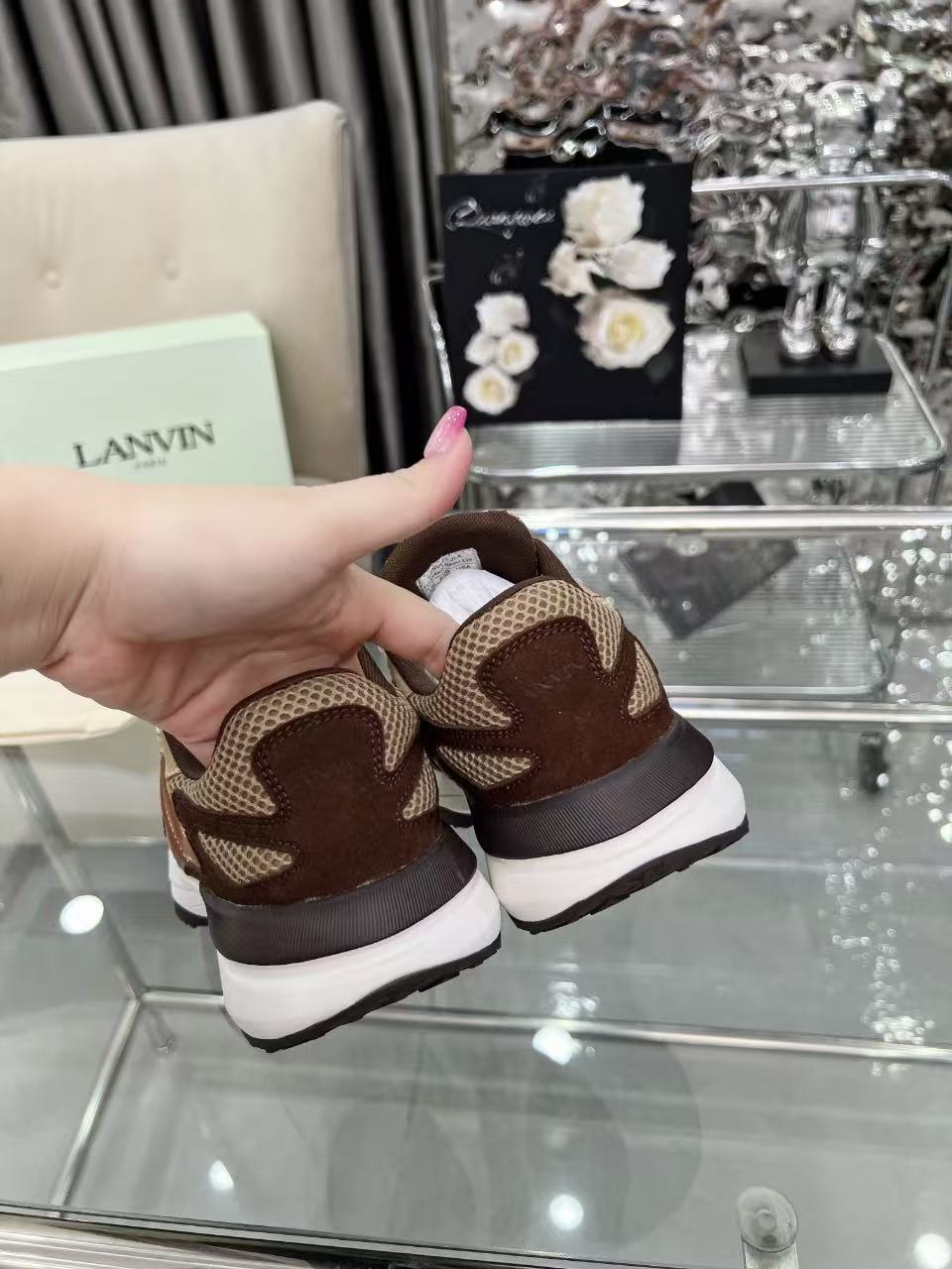 Lanvin CLAY Low-Top Sneakers Brown