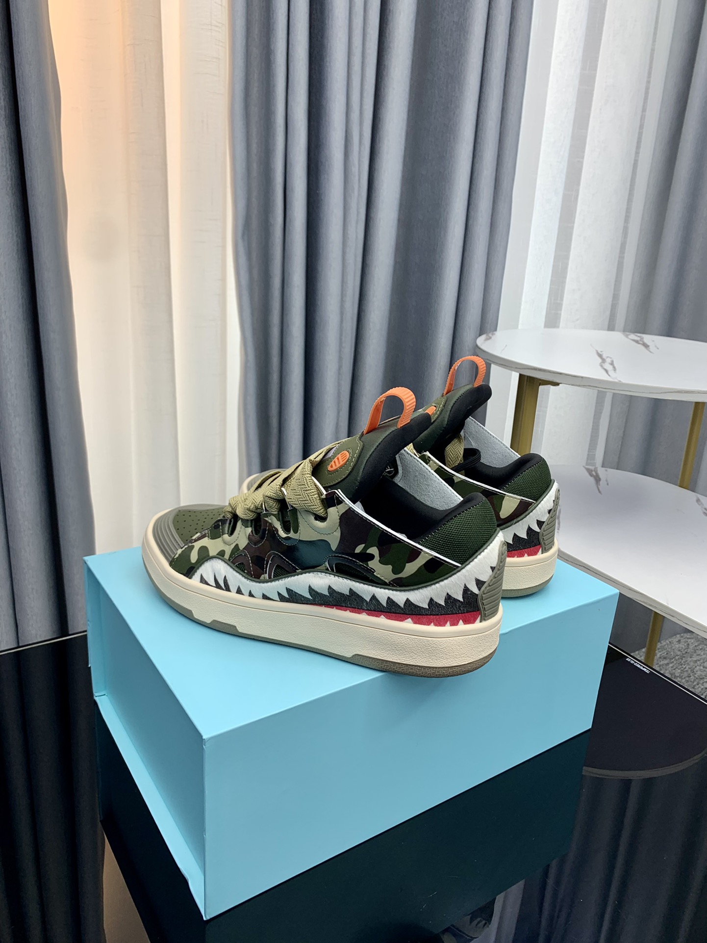 Lanvin Camo Leather Sneakers Multi