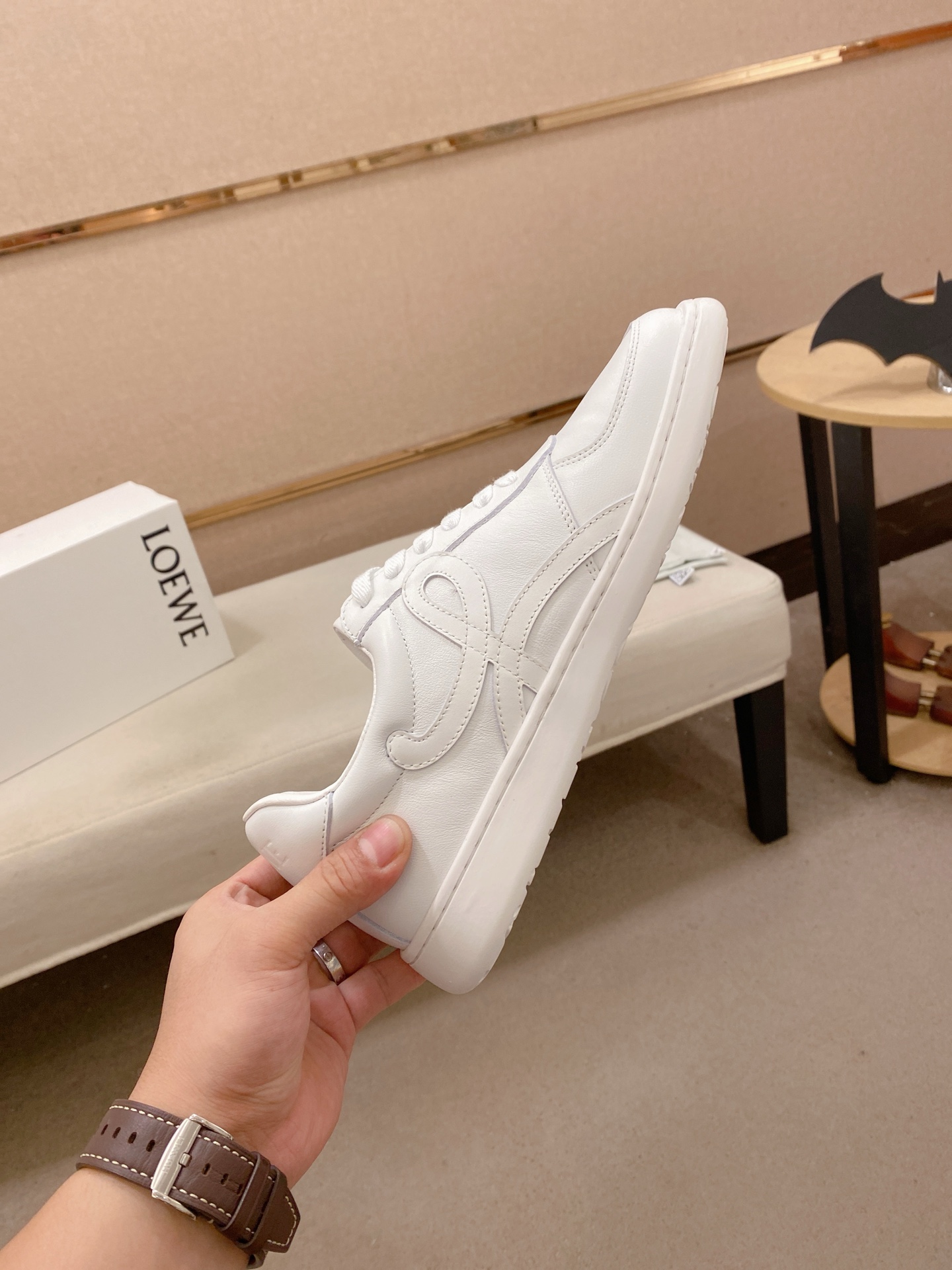 Loewe Lightweight Leather Sneakers White