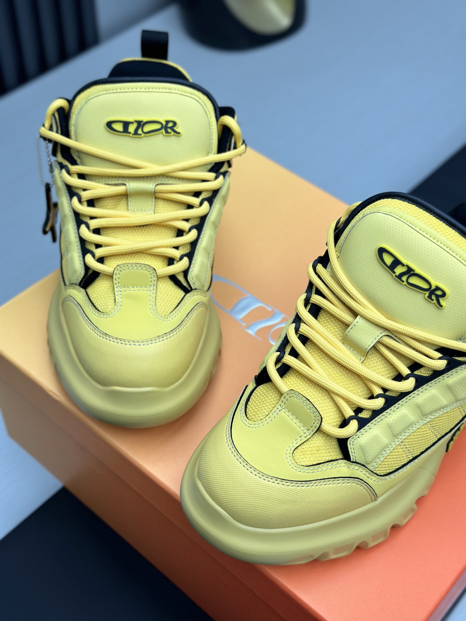 Dior Chunky Runner Sneakers Yellow