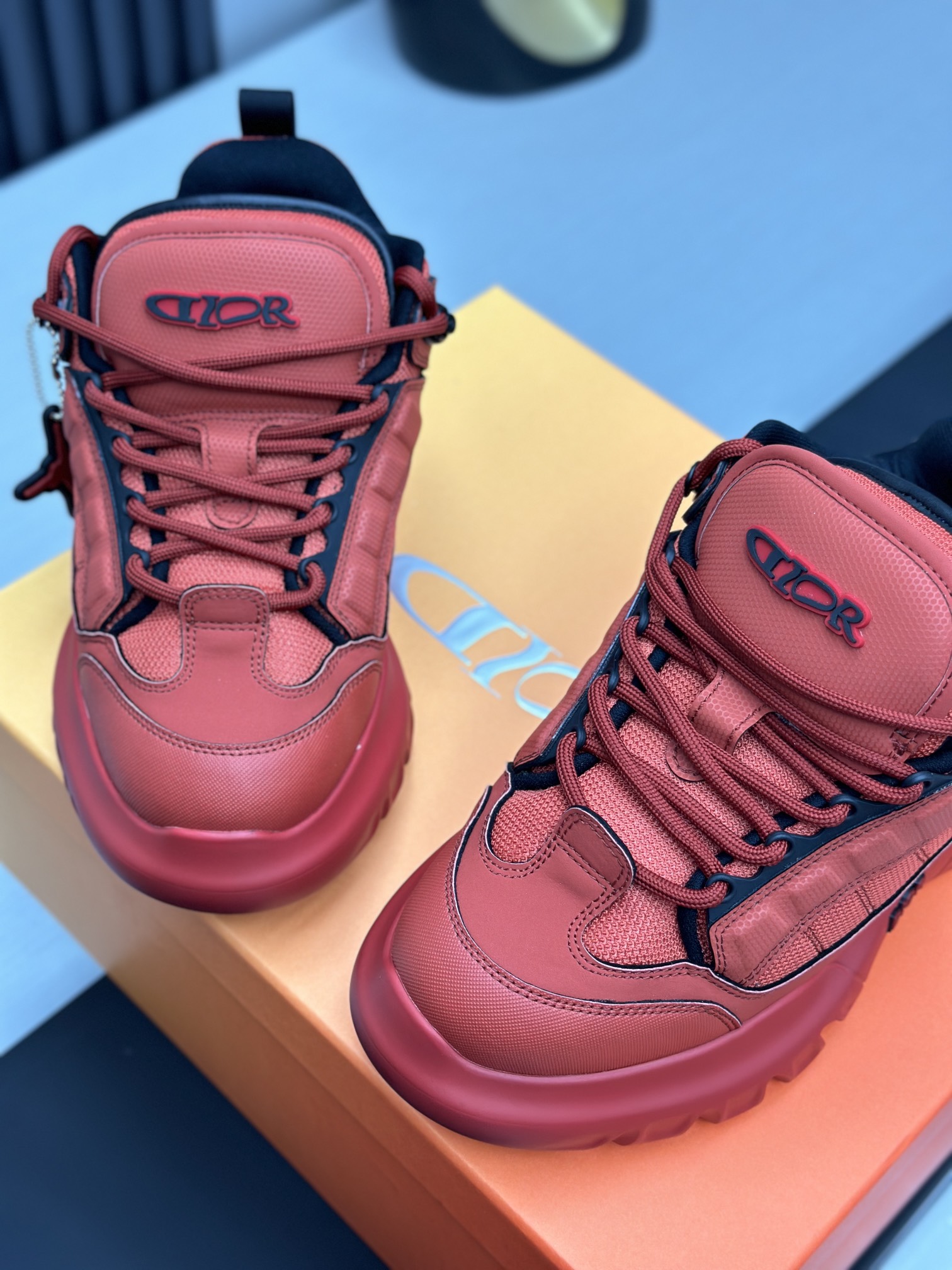 Dior Chunky Runner Sneakers Red
