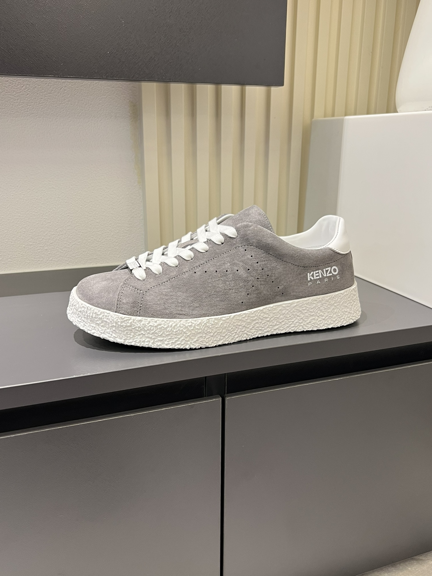 Kenzo Paris Suede Sneakers Gray
