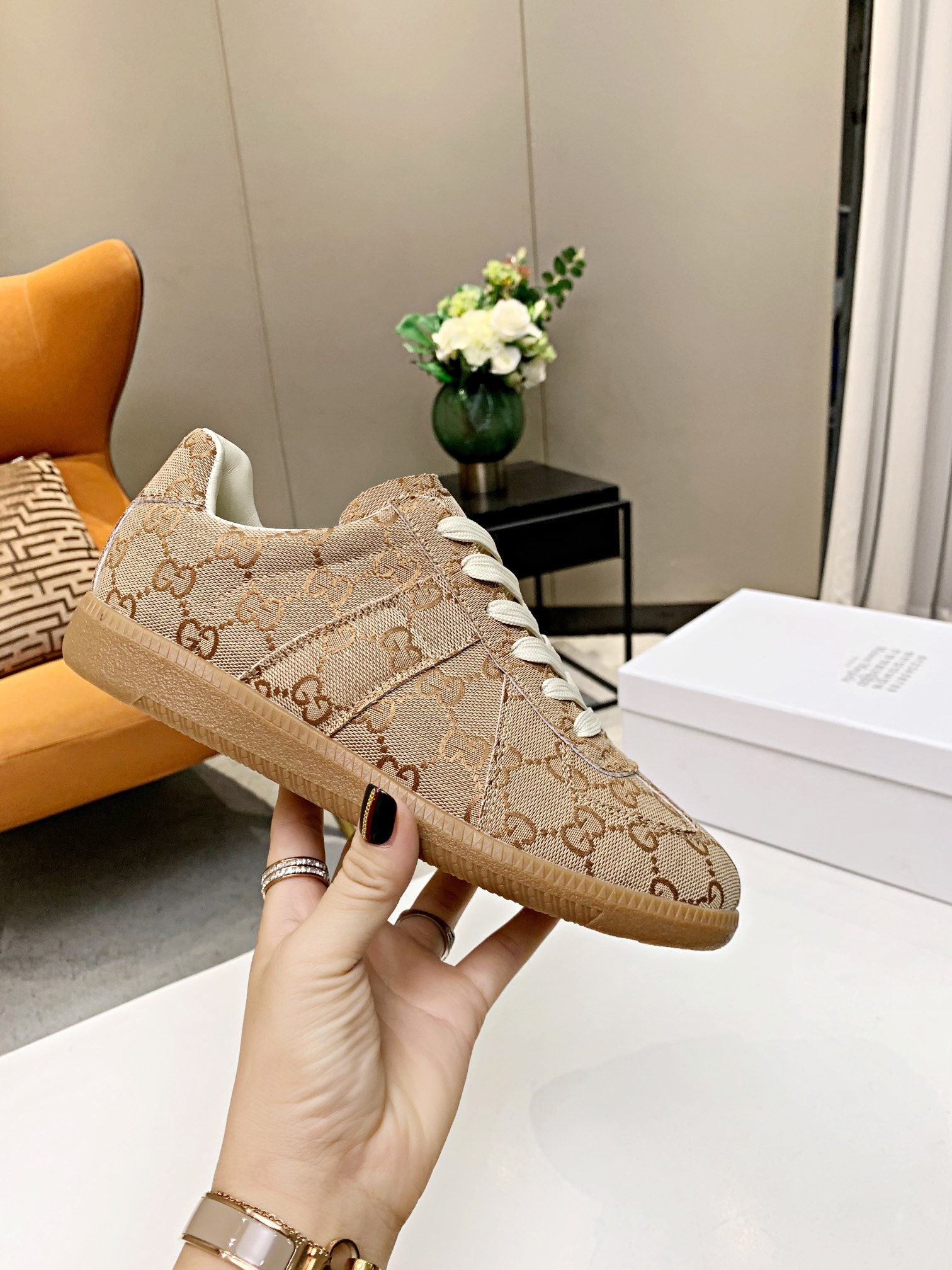 Maison Margiela MM6 German Trainer Sneaker Khaki