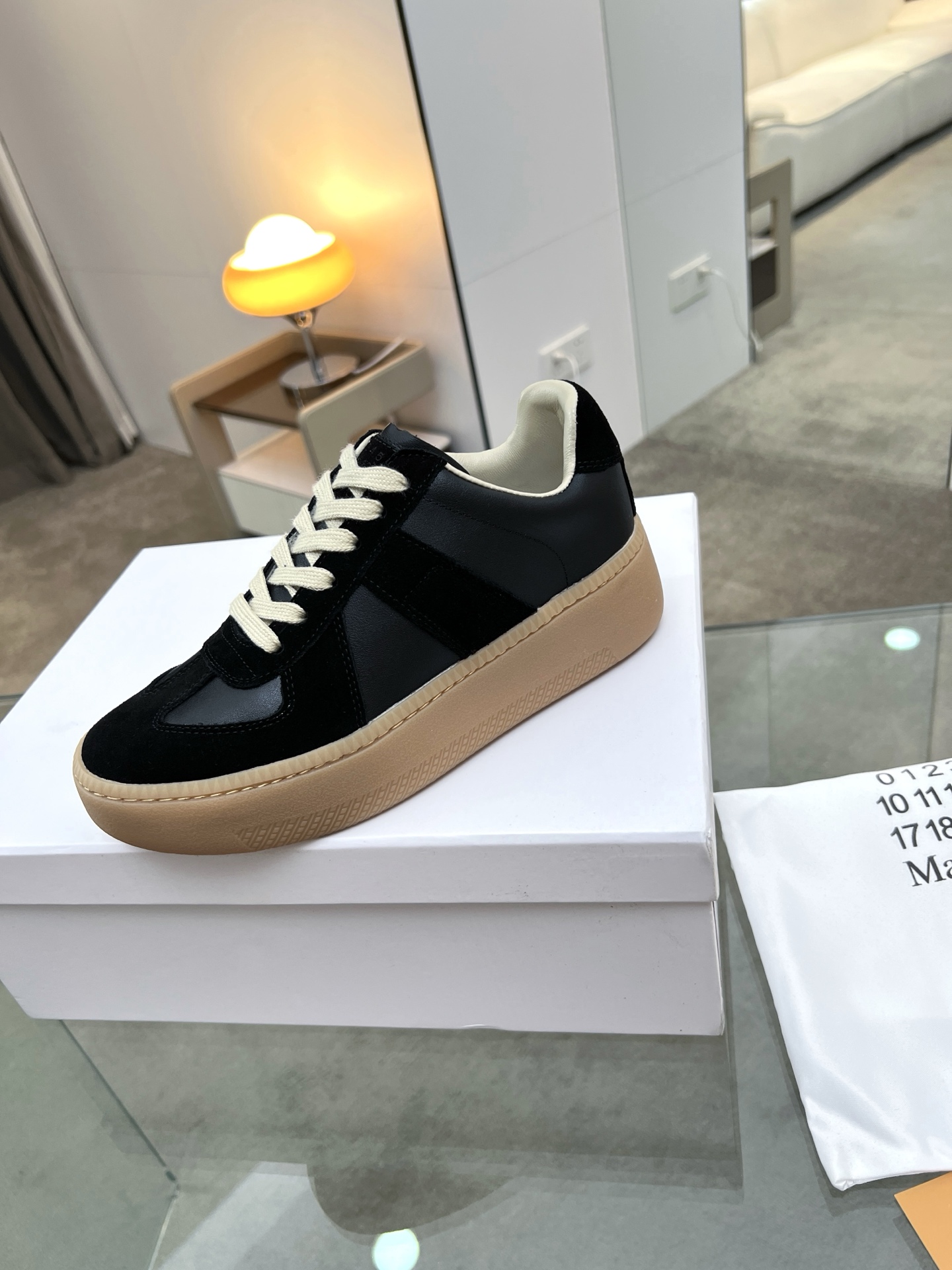MM6 German Trainer Sneakers Black