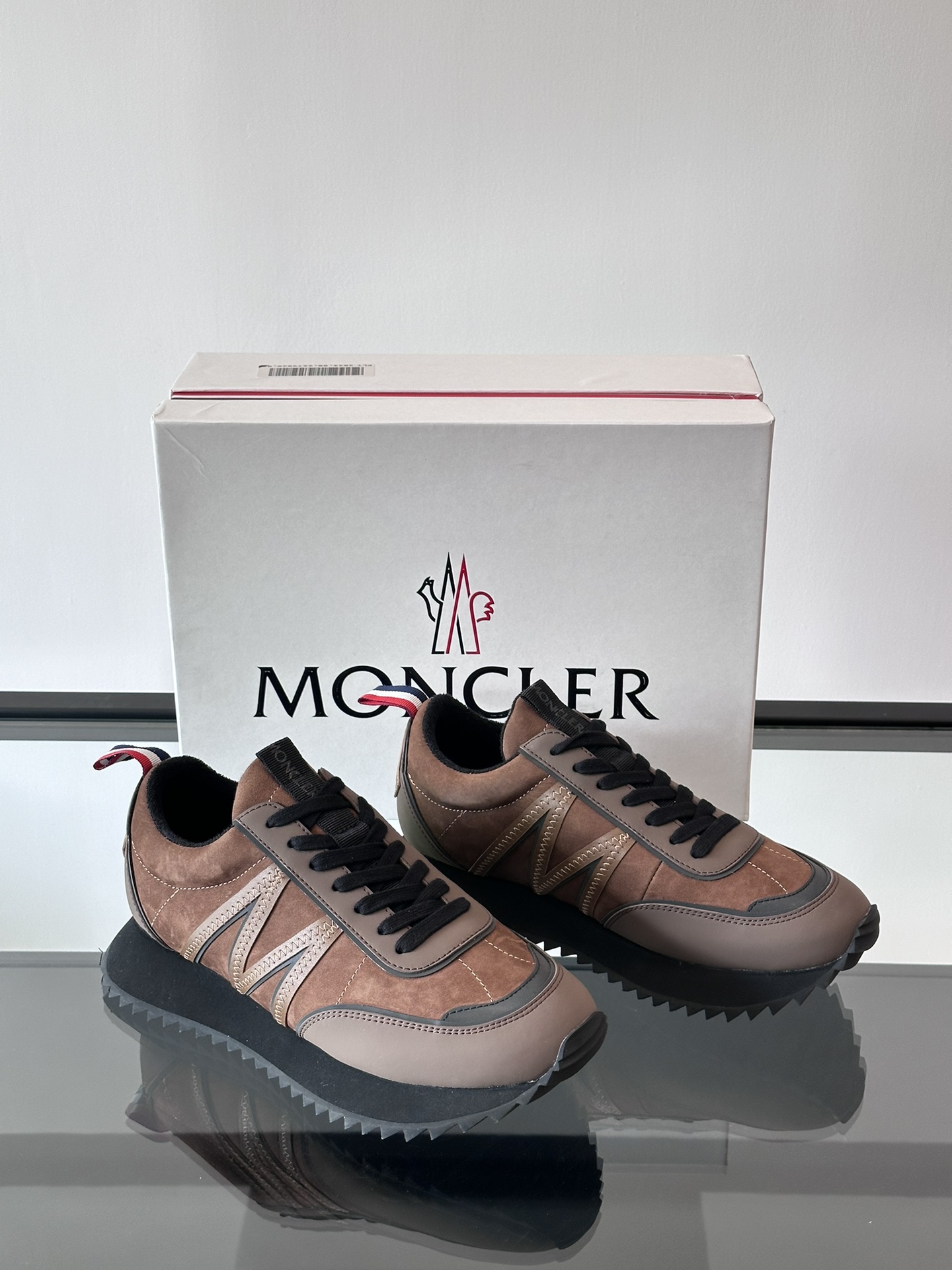 Moncler Pacey Platform Sneakers Brown