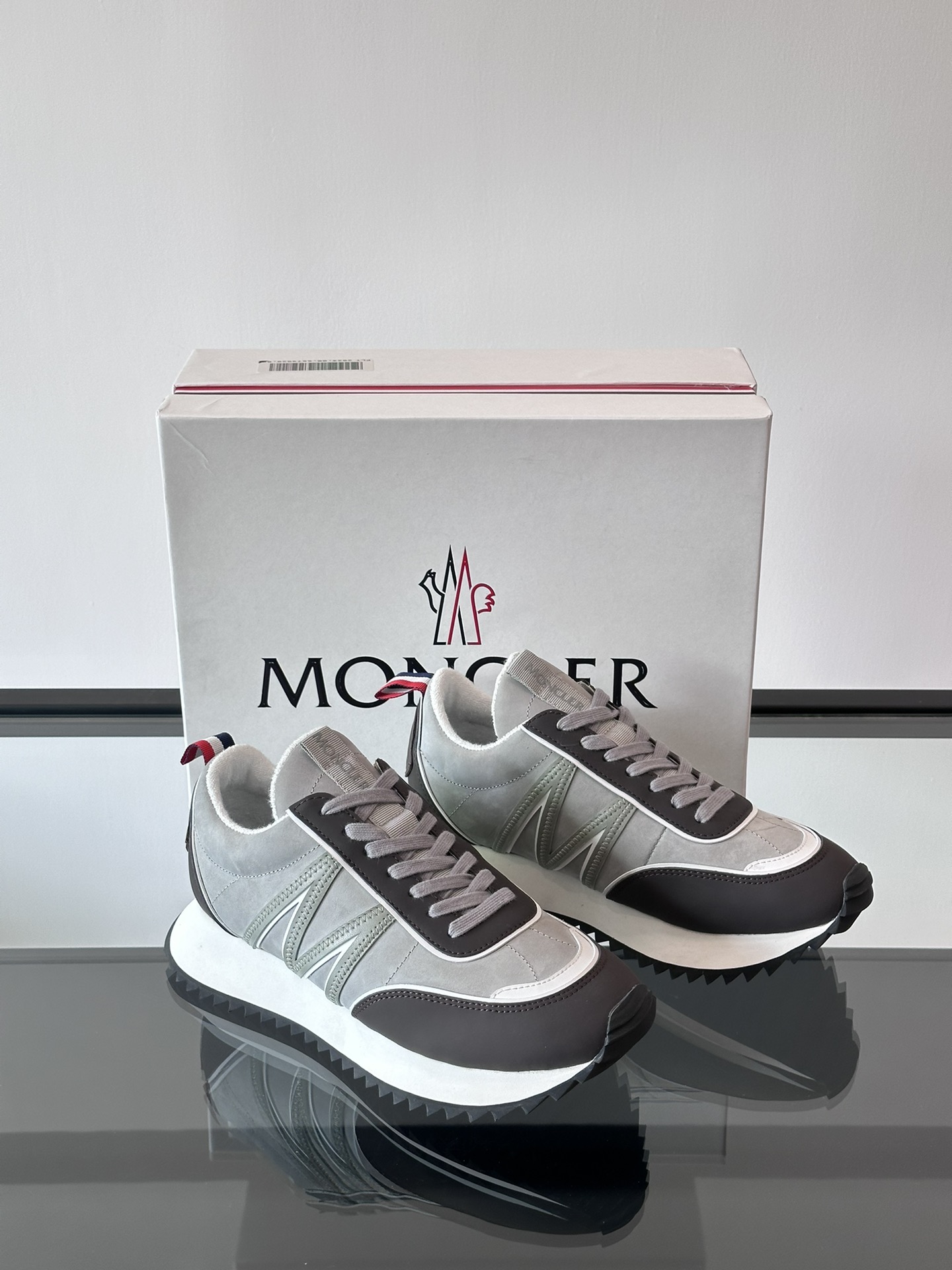 Moncler Pacey Platform Sneakers Grey