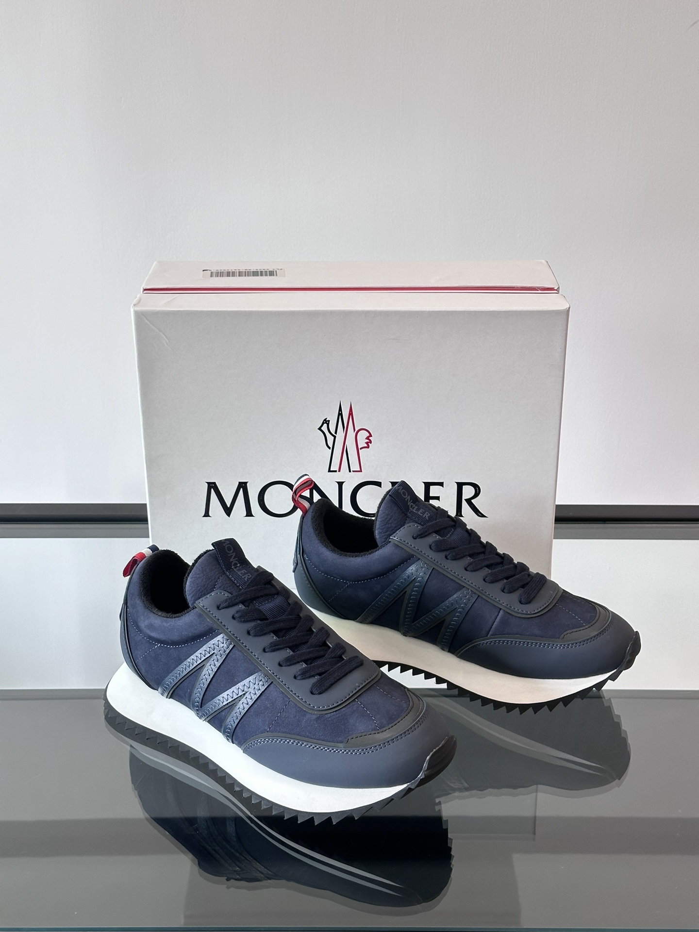 Moncler Pacey Platform Sneakers Navy