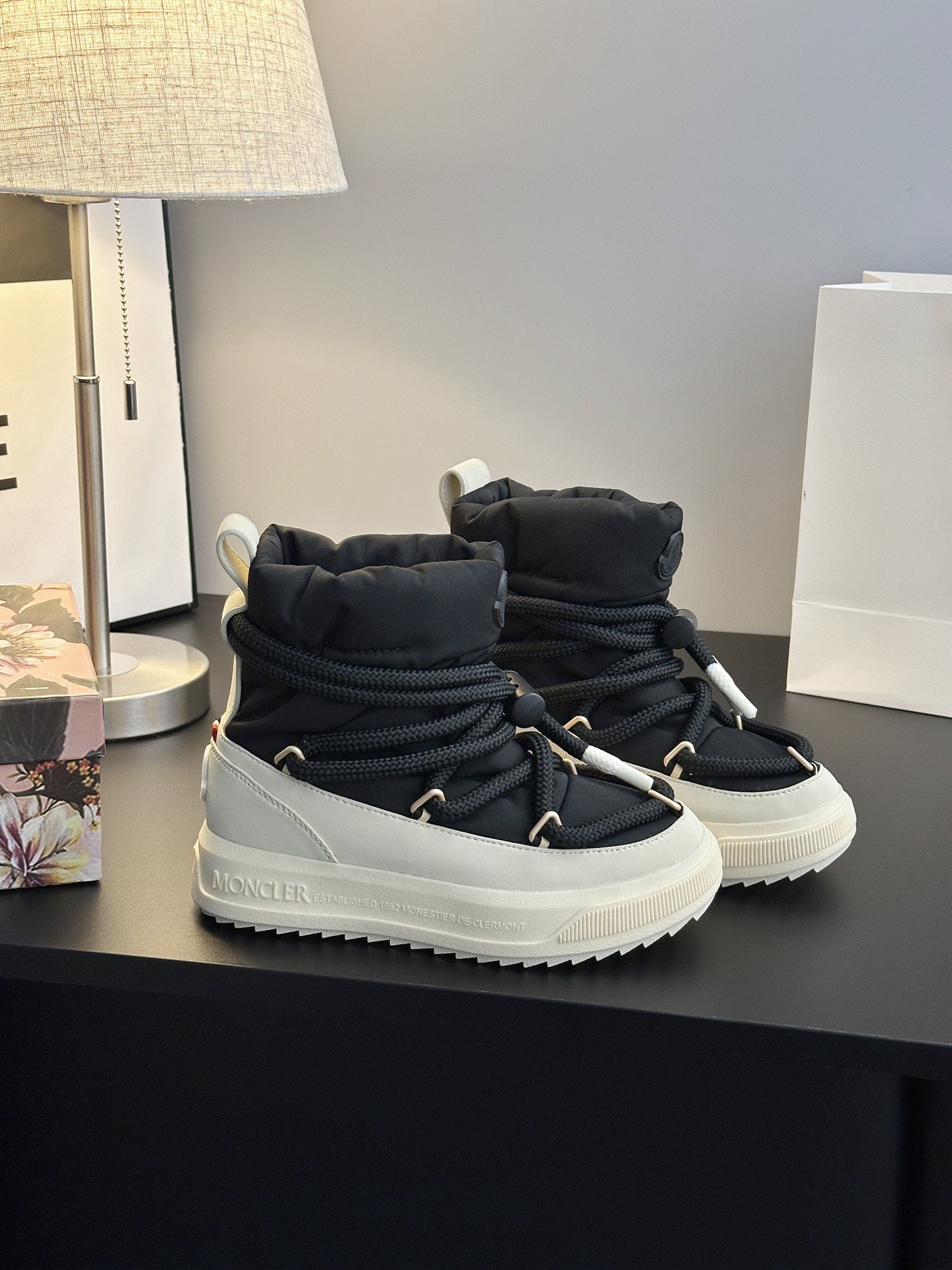 Moncler Altive Mid Down Boots Black