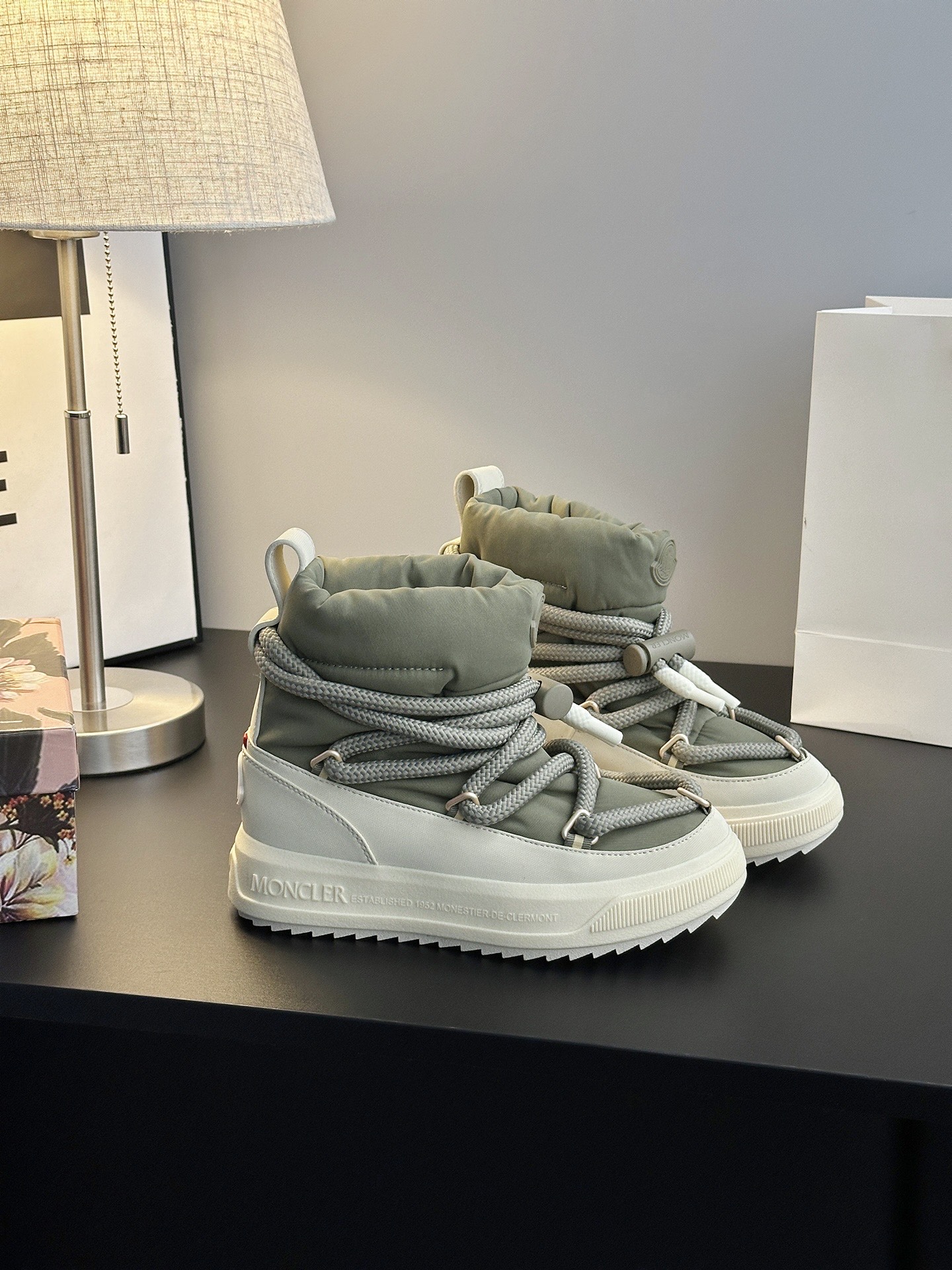 Moncler Altive Mid Snow Boots Olive