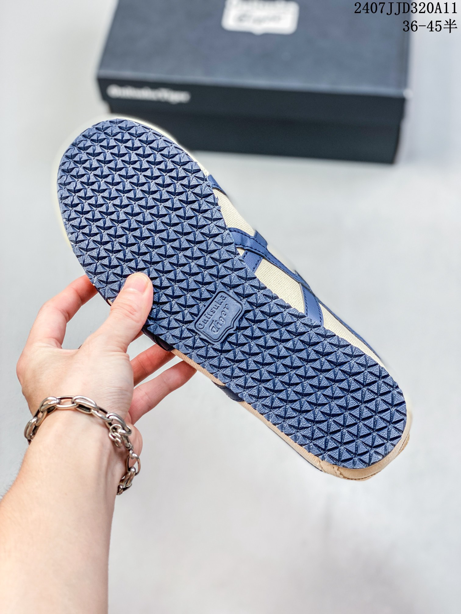 Onitsuka Tiger Mexico 66 Slip-On Sneakers Beige/Navy