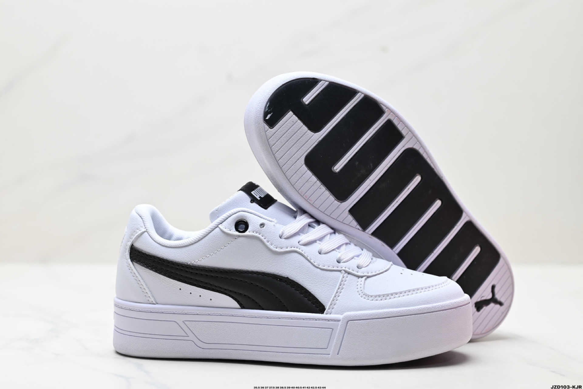 Puma Skye Leather Platform Sneakers White/Black