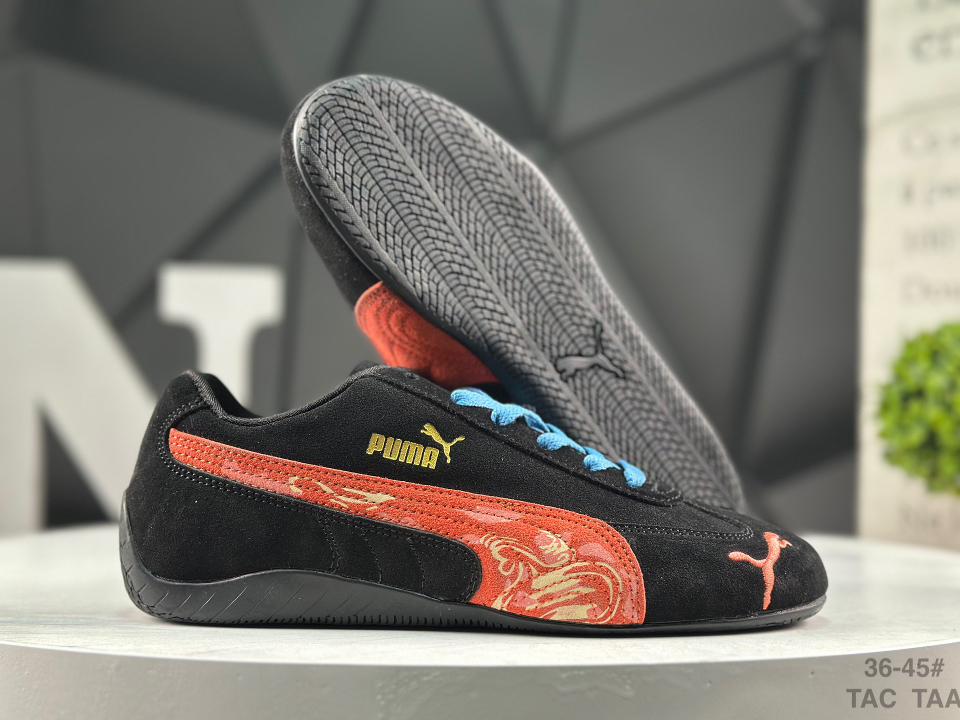 Puma Speed OG Suede Sneakers Black/Red/Blue