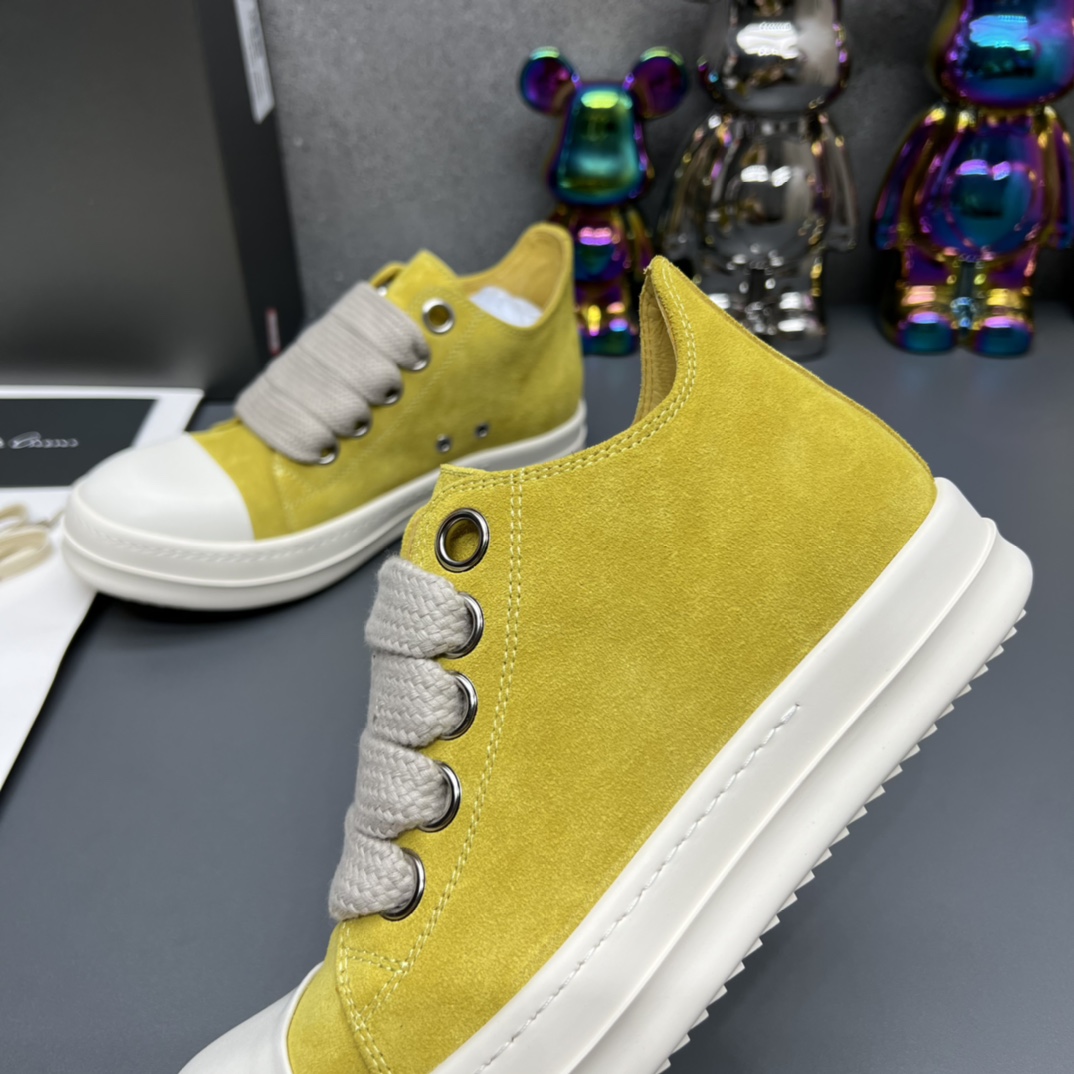 Rick Owens Low Sneakers Yellow