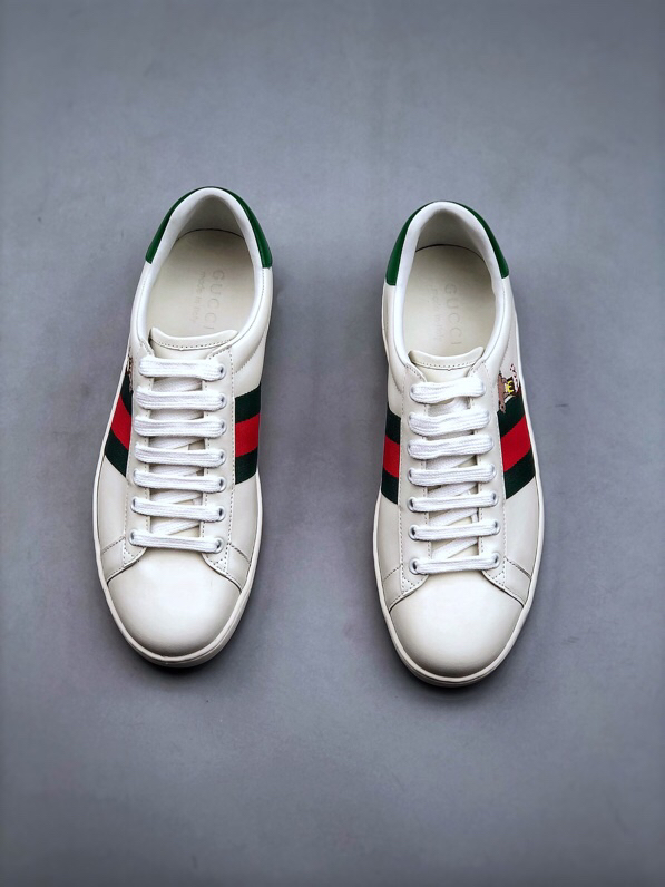 Gucci Bee Web Leather Sneakers Multicolor