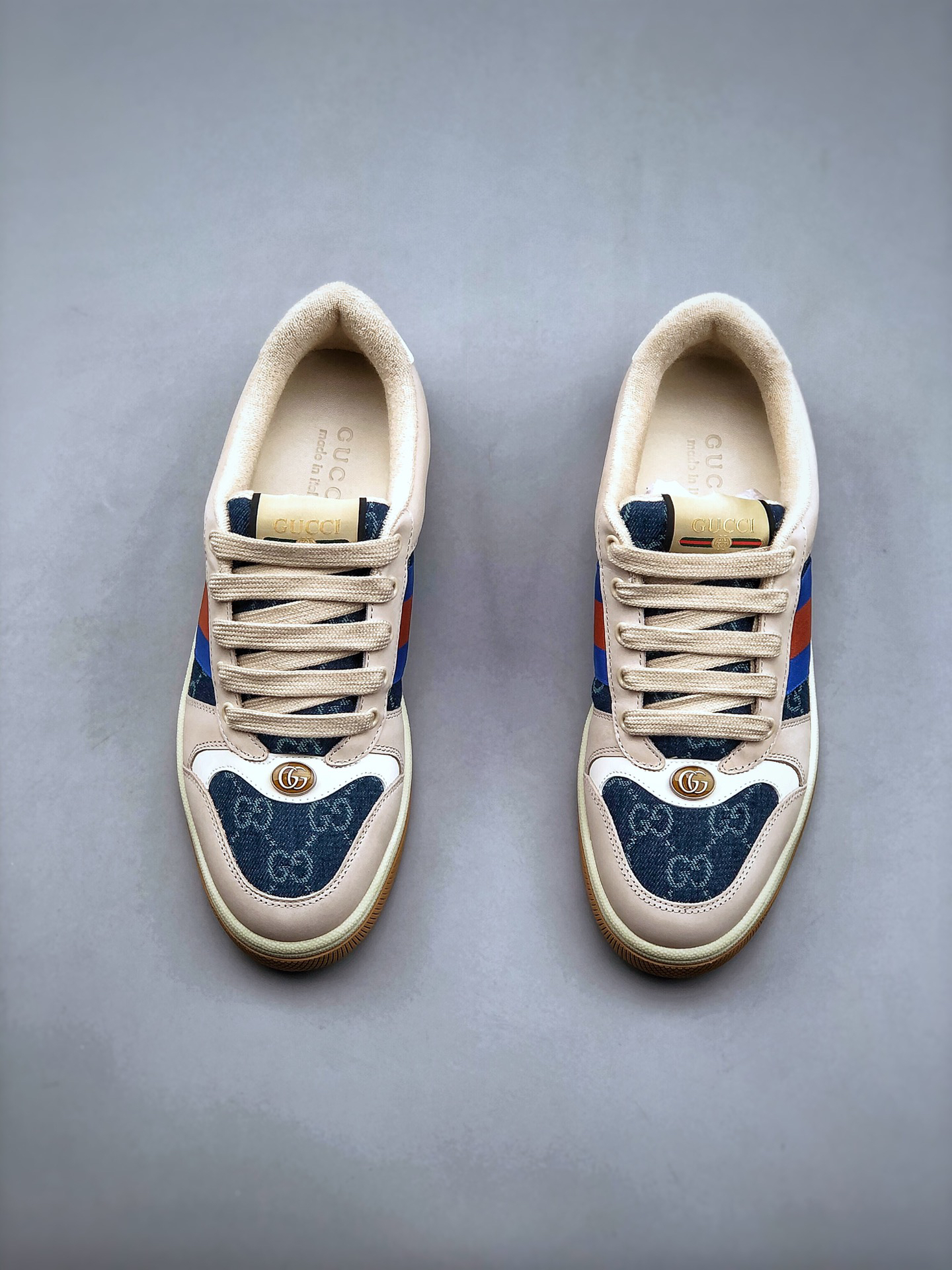 Gucci Screener Distressed Sneakers Multicolor