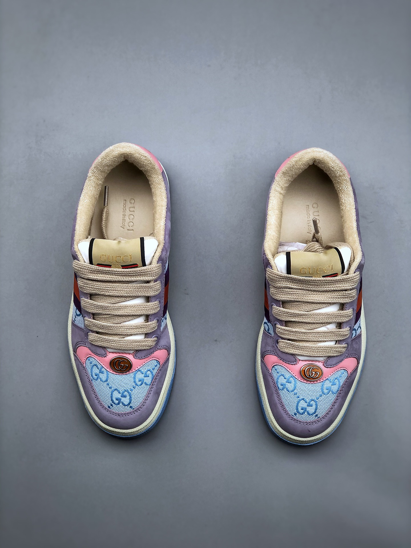 Gucci Distressed Screener Sneaker Multicolor