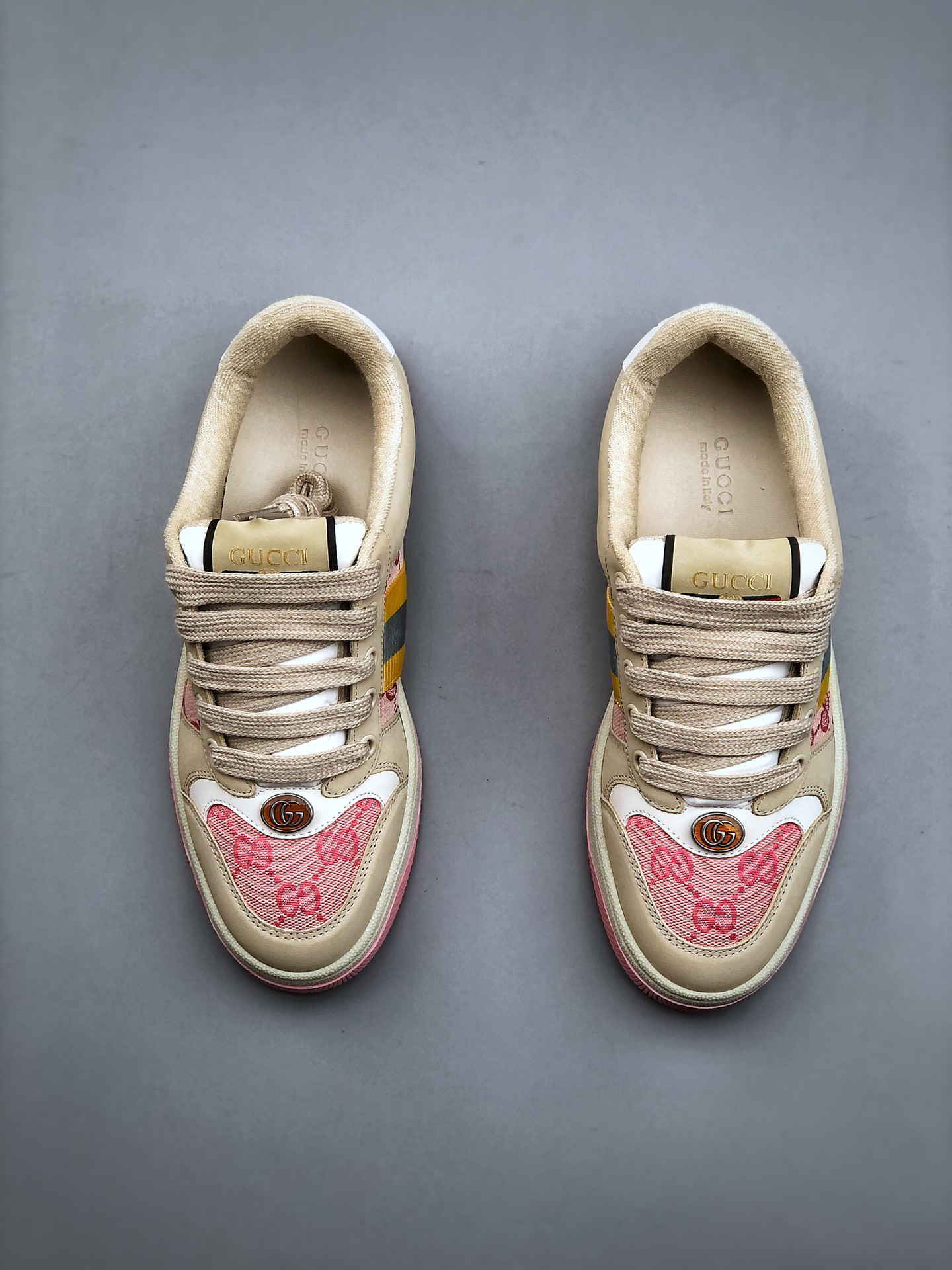 Gucci Screener Distressed Sneakers Multicolor