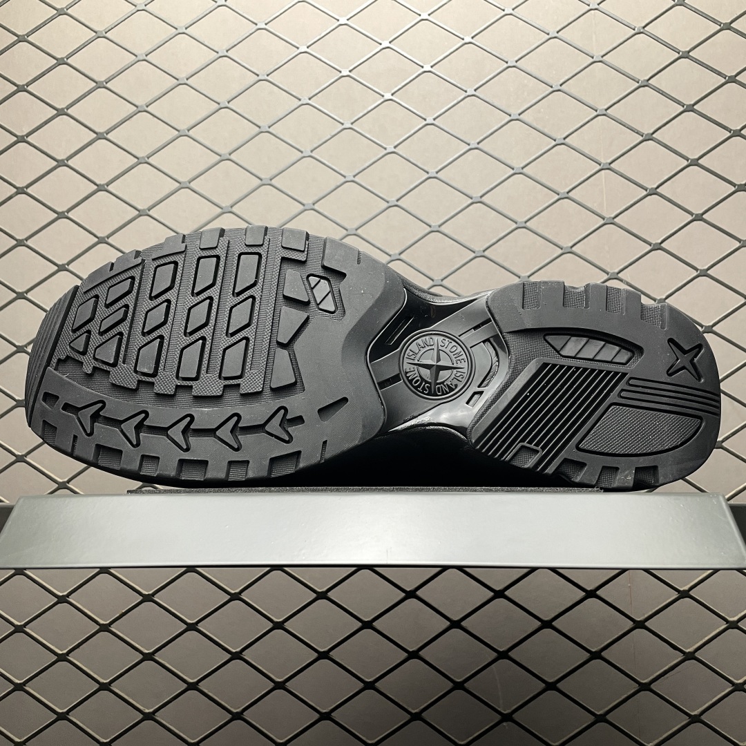 Stone Island Grime Panelled Mesh Outdoor Sneakers Black