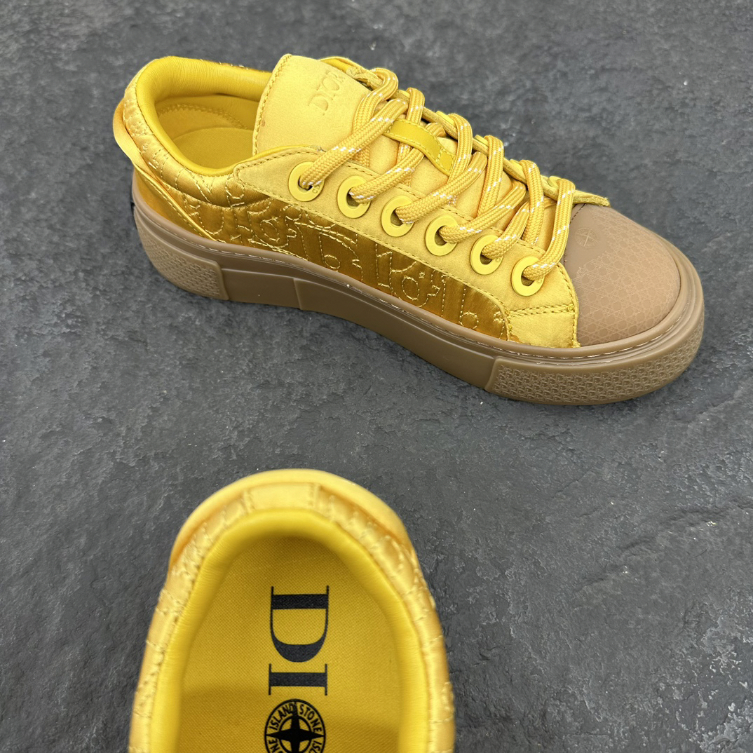 Dior x Stone Island B33 Low Sneakers Yellow