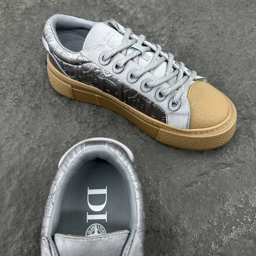 Dior x Stone Island B33 Low Sneakers Silver