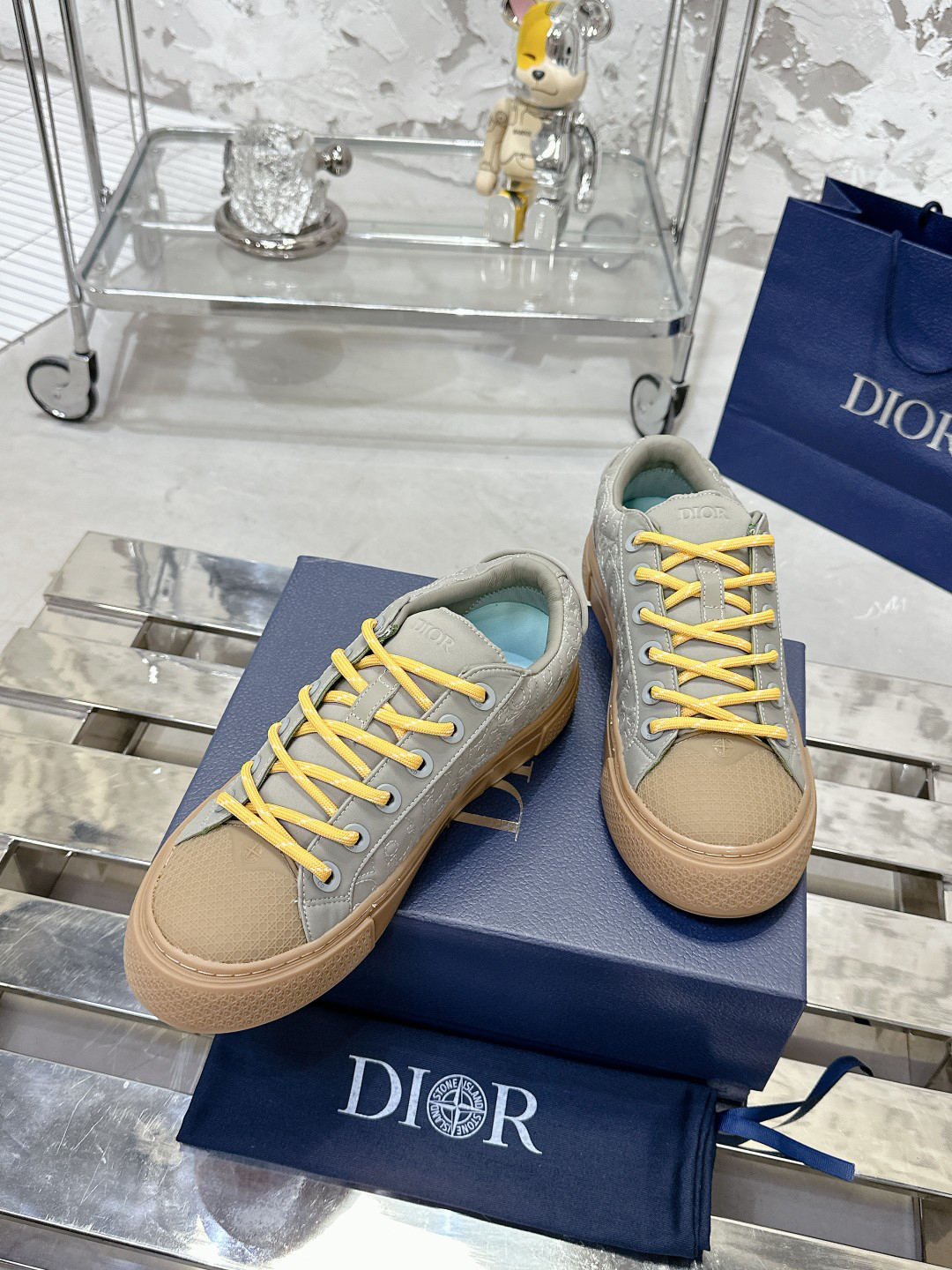 Dior B33 x Stone Island Sneakers Grey