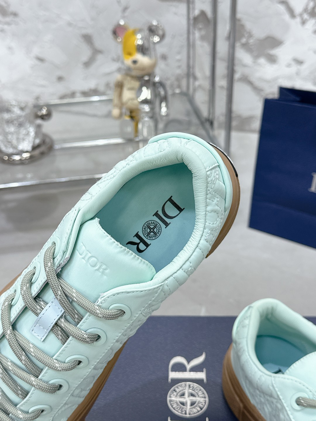Dior x Stone Island B33 Low-Top Sneakers Mint Green