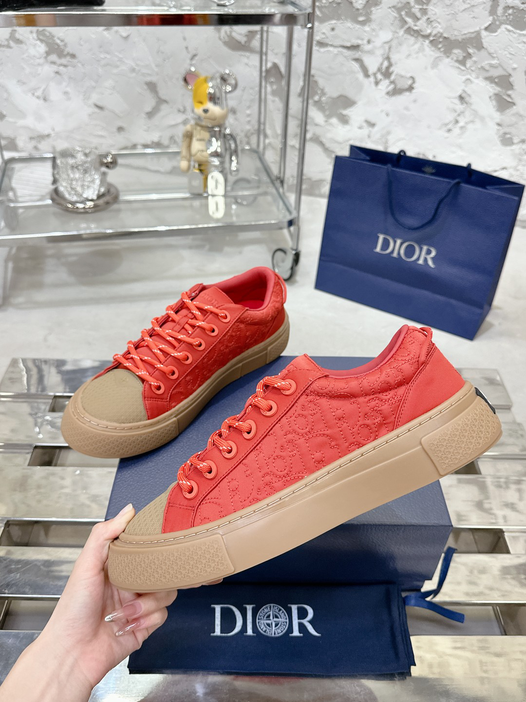 Dior x Stone Island B33 Sneakers Red