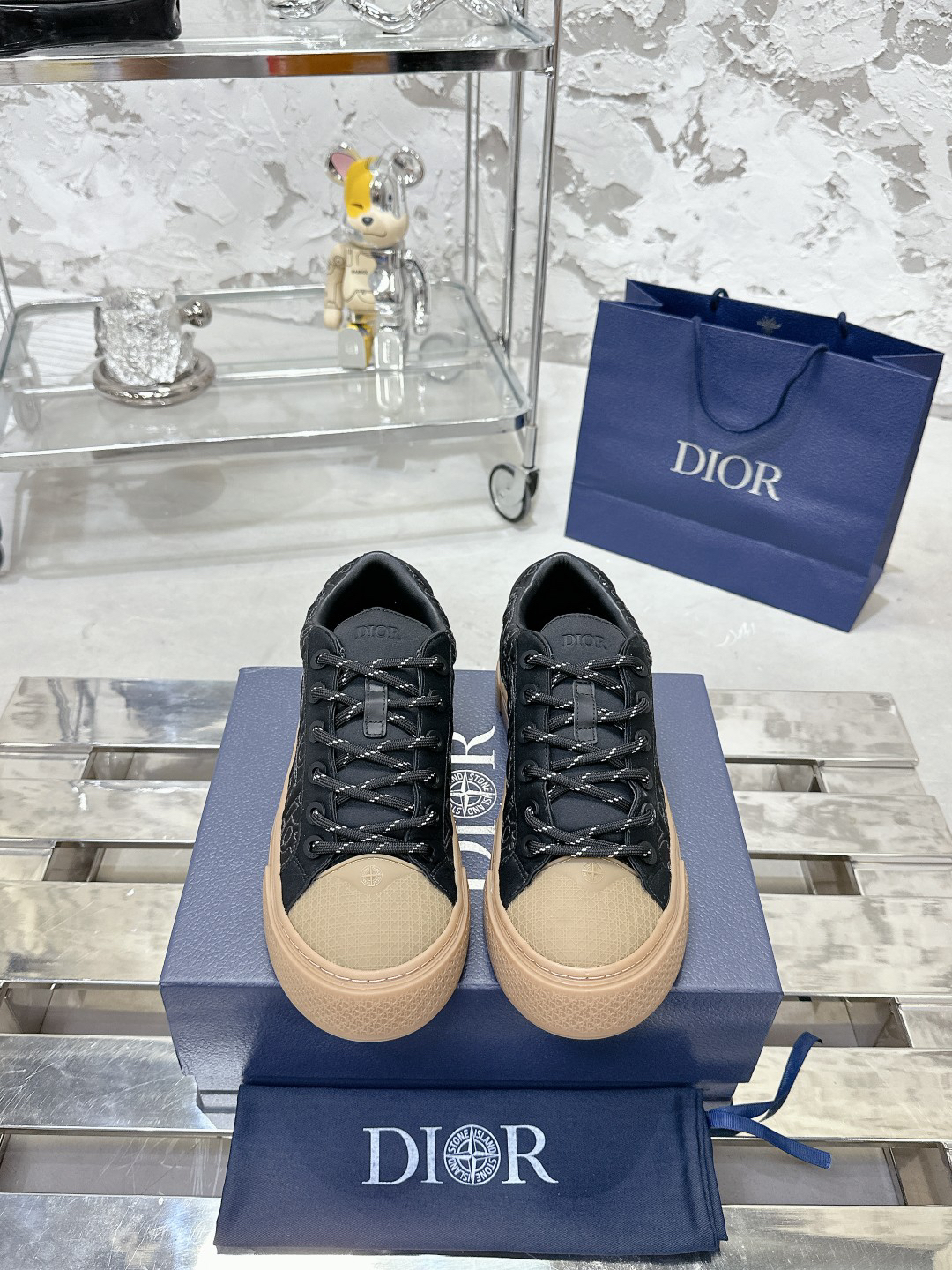 Dior x Stone Island B33 Sneakers Black/Tan
